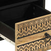 TV-Schrank Moanti Schwarz 70x33,5x46cm (Mangoholz massiv)