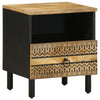 Nachtschrank Kasar 40x33x46cm schwarz (Mango Massivholz)