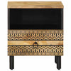 Nachtschrank Kasar 40x33x46cm schwarz (Mango Massivholz)