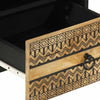 Nachtschrank Kasar 40x33x46cm schwarz (Mango Massivholz)