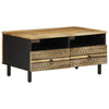 Schwarzer Couchtisch Remut 80x54x40cm (Mangomassivholz)