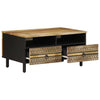 Schwarzer Couchtisch Remut 80x54x40cm (Mangomassivholz)
