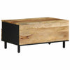 Schwarzer Couchtisch Remut 80x54x40cm (Mangomassivholz)