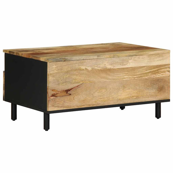 Schwarzer Couchtisch Remut 80x54x40cm (Mangomassivholz)