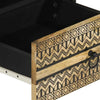 Schwarzer Couchtisch Remut 80x54x40cm (Mangomassivholz)