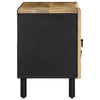 Schwarzer TV-Schrank Hortenziu 105x33,5x46cm (Massivholz Mango)
