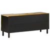 Schwarzer TV-Schrank Hortenziu 105x33,5x46cm (Massivholz Mango)