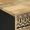 Schwarzer TV-Schrank Hortenziu 105x33,5x46cm (Massivholz Mango)