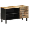 Schwarzer TV-Schrank Contina 80x33,5x46cm (Mangoholz massiv)