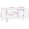 Schwarzer TV-Schrank Contina 80x33,5x46cm (Mangoholz massiv)