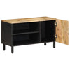 Schwarzer TV-Schrank Contina 80x33,5x46cm (Mangoholz massiv)