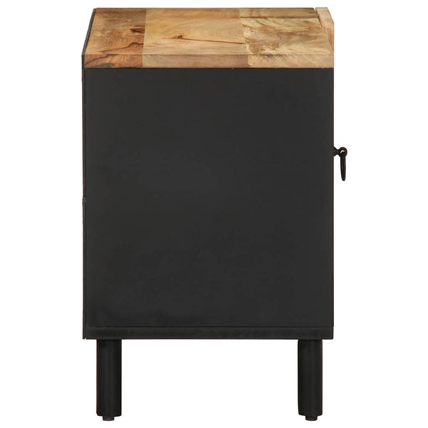 Schwarzer TV-Schrank Contina 80x33,5x46cm (Mangoholz massiv)