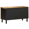 Schwarzer TV-Schrank Contina 80x33,5x46cm (Mangoholz massiv)