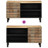 Schwarzer TV-Schrank Contina 80x33,5x46cm (Mangoholz massiv)