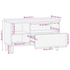 Schwarzer TV-Schrank Sotiris 80x33,5x46cm (Massivholz Mango)