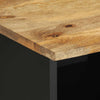 Schwarzer TV-Schrank Sotiris 80x33,5x46cm (Massivholz Mango)