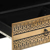 Schwarzer TV-Schrank Sotiris 80x33,5x46cm (Massivholz Mango)