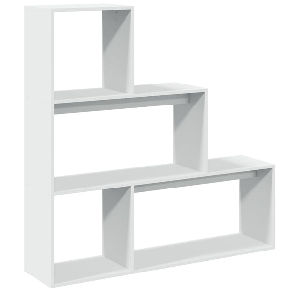 Raumteiler weiß 3 Ebenen Imelda 123x29x123cm (Holz)