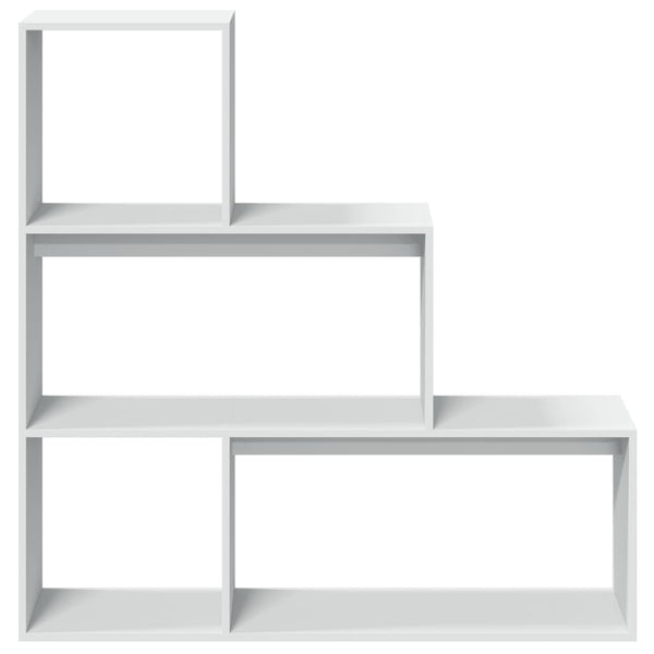 Raumteiler weiß 3 Ebenen Imelda 123x29x123cm (Holz)