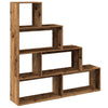 Raumteiler Imelda 143,5x29x143,5cm (4 Ebenen Altholz, Holz)