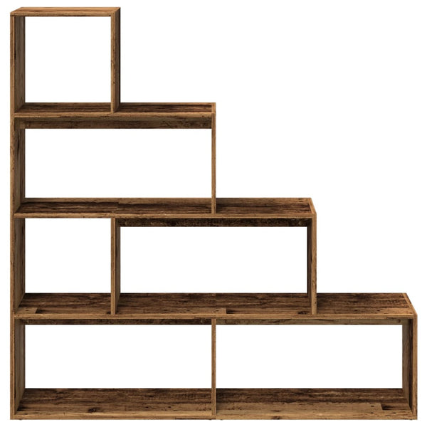 Raumteiler Imelda 143,5x29x143,5cm (4 Ebenen Altholz, Holz)