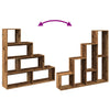 Raumteiler Imelda 143,5x29x143,5cm (4 Ebenen Altholz, Holz)