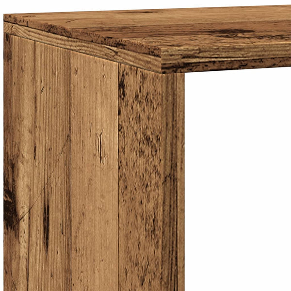 Raumteiler Imelda 143,5x29x143,5cm (4 Ebenen Altholz, Holz)