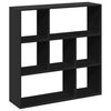 Schwarzer Raumteiler/Bücherregal Norhan 102x29x103,5cm (Holz)
