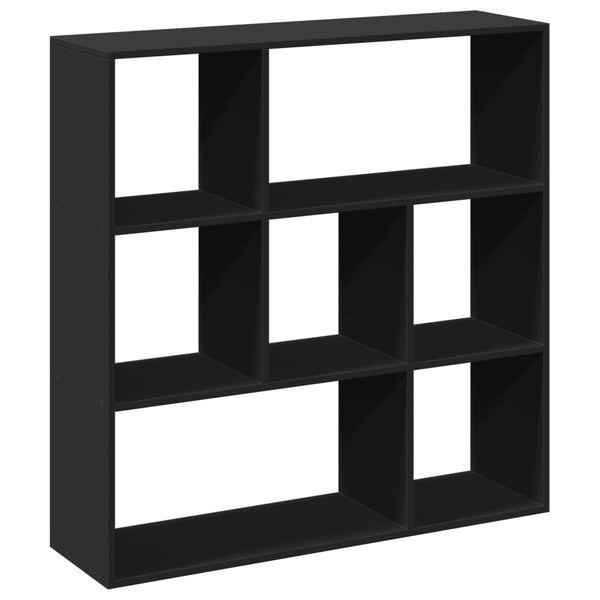 Schwarzer Raumteiler/Bücherregal Norhan 102x29x103,5cm (Holz)