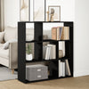 Schwarzer Raumteiler/Bücherregal Norhan 102x29x103,5cm (Holz)