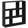 Schwarzer Raumteiler/Bücherregal Norhan 102x29x103,5cm (Holz)
