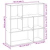 Schwarzer Raumteiler/Bücherregal Norhan 102x29x103,5cm (Holz)