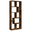 Raumeiler/Bücherregal Ghizzela aus geräucherter Eiche 67x25x161,5cm (Holz)