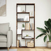Raumeiler/Bücherregal Ghizzela aus geräucherter Eiche 67x25x161,5cm (Holz)
