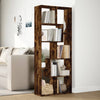 Raumeiler/Bücherregal Ghizzela aus geräucherter Eiche 67x25x161,5cm (Holz)