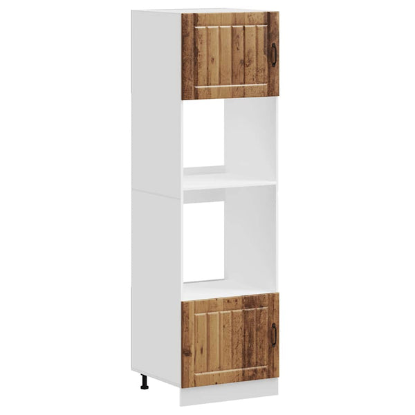 Ofenschränke Armie (2 Stück Holz in alter Kalmar-Holzoptik)
