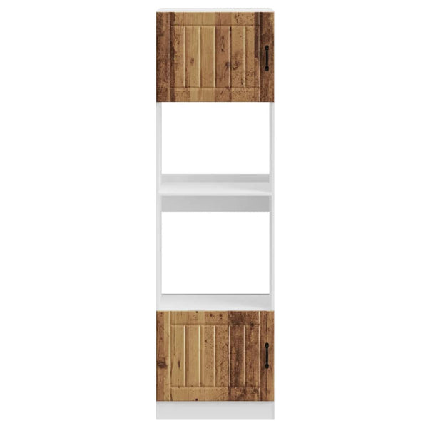 Ofenschränke Armie (2 Stück Holz in alter Kalmar-Holzoptik)
