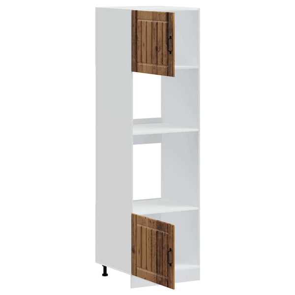 Ofenschränke Armie (2 Stück Holz in alter Kalmar-Holzoptik)