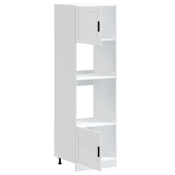 Weiße Cristofie-Ofenschränke (2 Stk. Porto, Holzoptik)