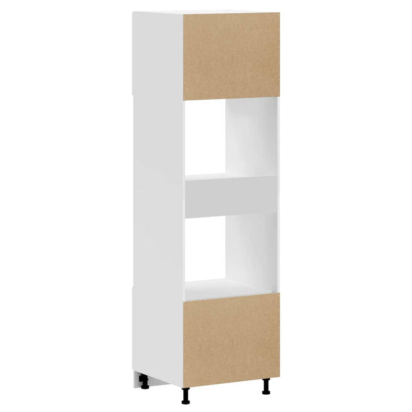 Weiße Cristofie-Ofenschränke (2 Stk. Porto, Holzoptik)