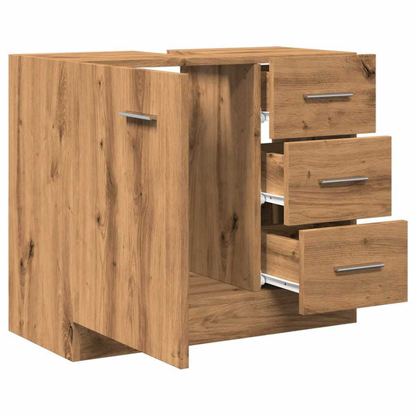 Artesaani Eiche Waschtischunterschrank Arethya 63x30x54cm (Holz)