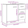 Artesaani Eiche Waschtischunterschrank Arethya 63x30x54cm (Holz)