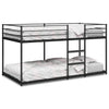 Schwarzes Etagenbett ohne Matratze Tasinica 90x200cm (Stahl)