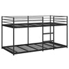 Schwarzes Etagenbett ohne Matratze Tasinica 90x200cm (Stahl)