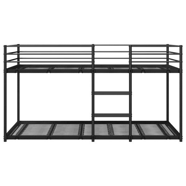 Schwarzes Etagenbett ohne Matratze Tasinica 90x200cm (Stahl)