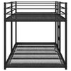 Schwarzes Etagenbett ohne Matratze Tasinica 90x200cm (Stahl)