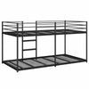 Schwarzes Etagenbett ohne Matratze Tasinica 90x200cm (Stahl)