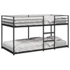 Schwarzes Etagenbett ohne Matratze Tasinica 90x200cm (Stahl)