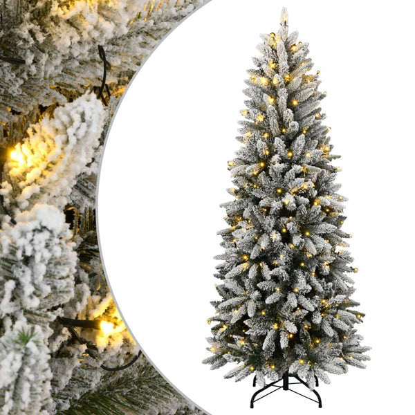 Künstlicher Weihnachtsbaum Nurtea 150cm (150 LED-Lichter und Schneeflocken)