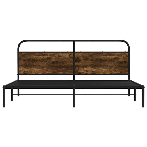 Bettrahmen Mirci 180x200cm Eiche Rauchgrau Metall